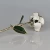 Import 24K Gold Plated White Rose Flower Wedding Guests Souvenirs With Stand from China