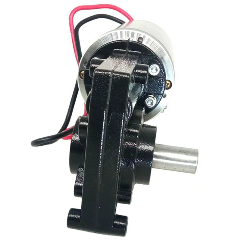 24V 12V 200W Dc Motor Right Angle Gearbox Dc Worm Gear Box Geared Electric Drive Motor