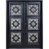 3 doors in stock for sale!!  Modern house iron pipe door design/wrought iron door and glass
