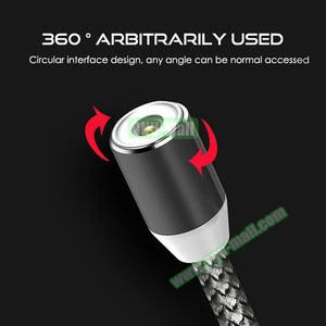 3 In 1 Nylon 2.4A Quick Micro Type C Devices Magnetic USB Charging Cable