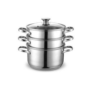 3 Ply Stainless Steel Double Boiler and Steamer Set