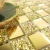 Import 300*300mm Gold shining crystal glass mirror mosaic from China