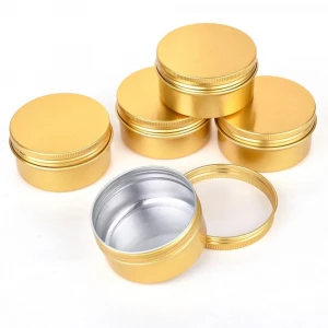 30g 50g 100g Screw top metal containers aluminum tin can with lids