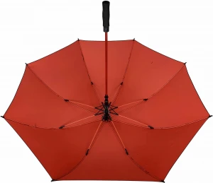 30Inch UV Protection Color Coating Golf Umbrella With Red Color Frame