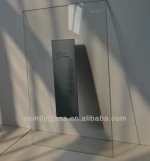 3.2mm rectangular clear float tempered glass for refrigerator parts with screen printing &ISO,CCC