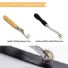 34 Pcs Leather Craft Stamping Tools with Adjustable Swivel Knife,Stitching Groover Prong Punch Leather Working Saddle