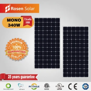 340W High Efficiency 72 Cells 5bb Perc Mono Solar Panel for Home