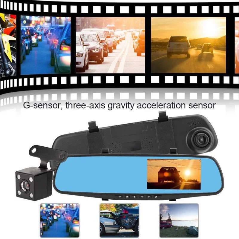 3.5 inch HD 1080P Camera Rear View Mirror Dash cam Dual Lens Automatic Car Video Recorder Camera Vehicle Car Registrator Dvrs