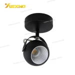 3*5W Cob Led Track Bar Housing Surface Mounted Round Black Focus Spot Light