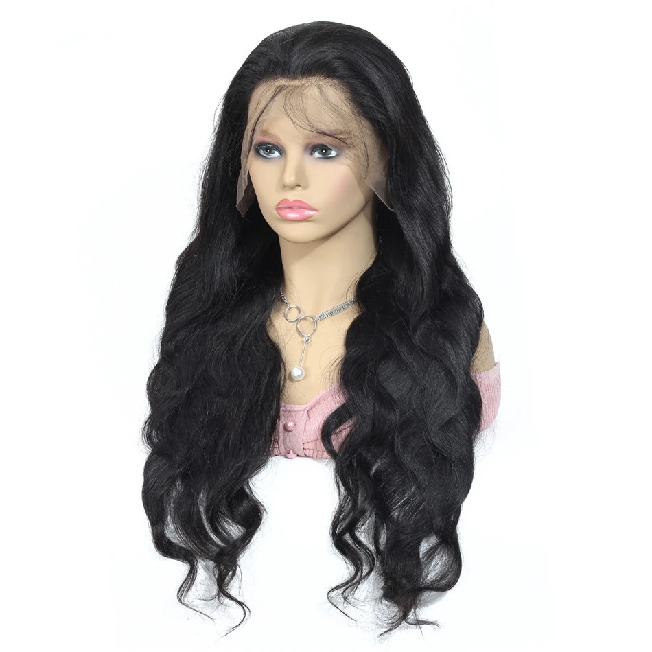 360 Lace Body Wave Brazilian Human Hair Wig Wholesale Price, 100% Virgin Brazilian Body Wave Remy Hair Wig Natural Color