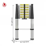 3.8m 8 meter Foldable 3 part folding step ladder scaffolding aluminum extension platform telescopic aluminum ladders