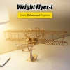 3D Woodcraft Construction Kit  Wright Brothers Flyer Model Aircraft to Build Perfect 3D Wooden Puzzle DIY Toy Ornament