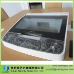 3mm 4mm 5mm curved tempered stained glass screen for washing machine parts
