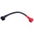 Import 4 AWG Gauge Red  Black Pure Copper Battery Inverter Cables Boot Solar  RV Car Boat 9 in 3/8  Cable Lug Cover auto wire from China