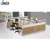 Import 4 people office desk double side office desk with drawers office partition design from China