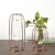 Import 4084 rose gold factory wholesale table decor smaller water planting metal wire frame glass vase from China