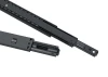 45mm Full Extension 100 Lbs Load Weight Black Ball Bearing Telescopic Runner Rail Cabinet Bayonet Mont Drawer Slides