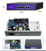 4CH 8CH 52V Network POE Switch With 10/100Mbps IEEE 802.3 af/at Over Ethernet IP Camera System