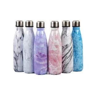 500ML Vacuum Insulated Travel Water Cup Bottle Leak-Proof Double Walled Cola Shape Stainless Steel Water Bottle