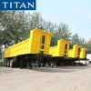 50tons capacity 30cbm heavy duty hydraulic gooseneck end dump trailers end tipper semi trailer 3 axles for sale
