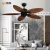 Import 52 inches Classic Indoor Living Room Hotel Decorative Hand Wove Rattan Blades Ceiling Fans from China