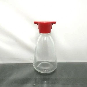 5oz 150ml Glass Soy Sauce Dispenser Bottle With Red Pour