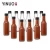 Import 5oz 150ml Woozy Glass Hot Sauce Bottles Mexico With Black Caps from China