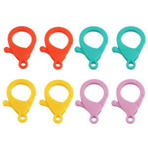 5pcs Plastic Lobster Clasp Rainbow Color Keychain Lobster Clasp For Jewelry Necklace Making