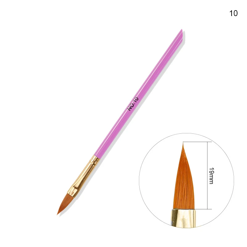 5pcs/set colorful Nail beauty tools Nylon Hair Gel Carving Builder Painting dotting Pen Acrylic nail art brush