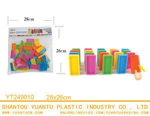 60PCS Plastic 3D domino maze rolling ball knocking the domino in PVC bag bulk packing