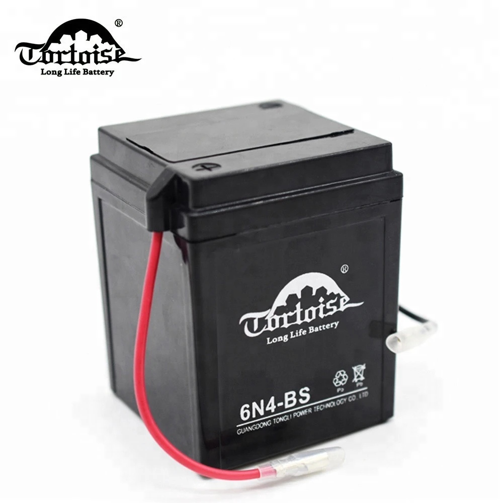 6N4-BS motorcycle battery for 6v 4ah rechargeable lead acid battery