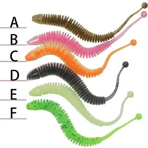 6pcs/lot Soft Earthworm Fishing Lure  Soft silicone Worms Jig Fishy Smell Wobbler Fishing Bait Artificial Baits