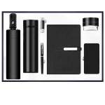 7 in 1 corporate gift pen USB notepad umbrella thermos flask power bank speaker men gift set luxury custom label