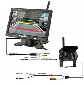 7 Inch wireless rear view system car monitor with camera kit