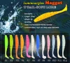 7.5cm 3g 6 pcs Per Bag Luminous T-Tail Grub Worm Fish Bait Fishing Soft Lure