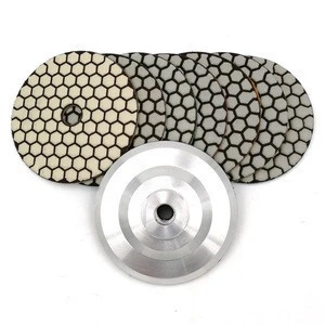 7pcs/set 4" 100MM Resin Bond Diamond Dry Polishing Pads Flexible Grinding disc marble Sanding disc for granite tile