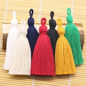 8cm Cotton Tassel Hanging Rope Fringe Tassel for Sewing Curtains tiebacks Home Decoration Jewelry Craft Accessories