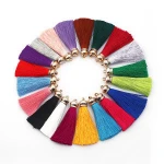 8CM Wholesale PolyesterSmall Tassel Curtain Ear Clothing Tassel Key Chain Bag Pendant Accessories Ice Silk Tassel
