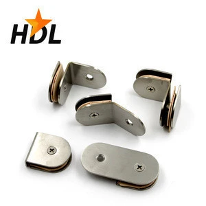 90 degree brushed glass clamp for furniture hardware
