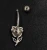 Import 925 Sterling Silver  Flower  Belly Button Ring Sexy Fashion Women Body Jewelry Piercing Ombligo from China