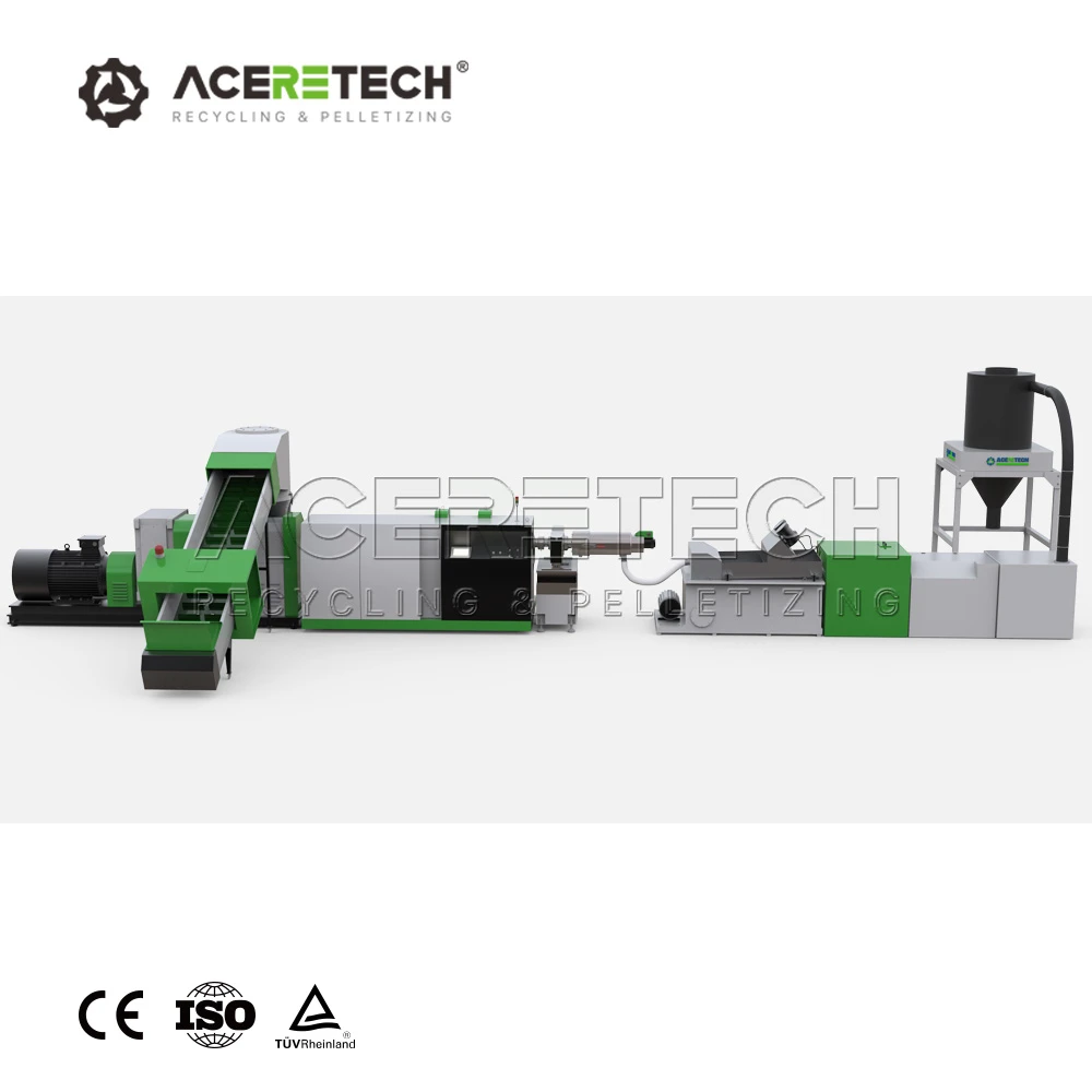 ACERETECH PE PP Film Bags Recycling Washing And Pelletizing Machine
