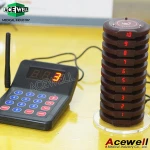 Acewell Hospital/Bank/Restaurant Queue Wireless Paging System/Coaster Pagers