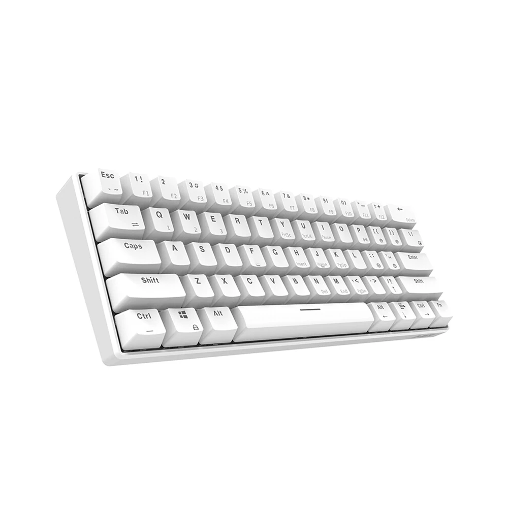Ajazz i610T Mechanical Keyboard  USB Wireless BT3.0 Dual Mode Gaming Keyboard 61 Keys monochrome Backlight Office Keyboards