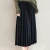 Import AL6079W New fashion spring autumn solid plus size loose waist women long pleated skirt from China