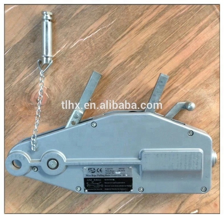 alloy aluminum tirfor hand winch 1800lbs lever operated tirfor