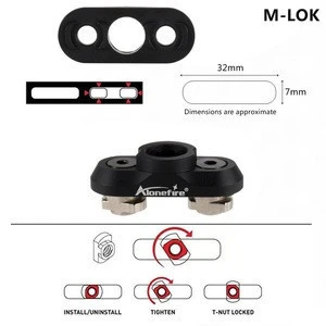 Alonefire M650 M-lok Sling Mount Standard QD Sling Swivel 1.25 Inch Adapter for M lok Rail Tactical Hunting Outdoor Accessories