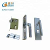 Aluminium design door handle lock panel door lock with mortise and cylinder
