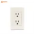 Import America type standard grounding wall outlet 220v 6 hole safe wall socket electrical from China
