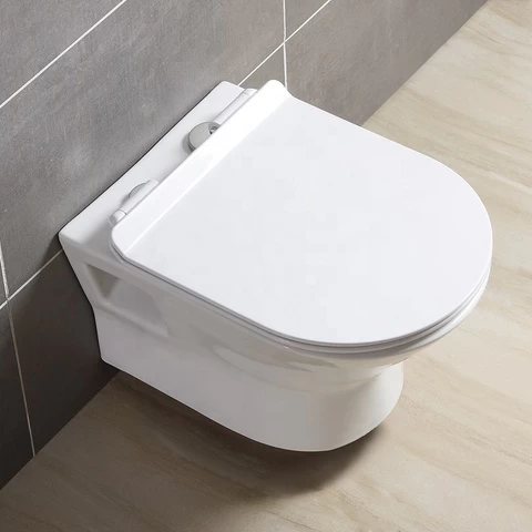 ANBI China Manufacturer Bathroom Commode Ceramic Wc P Trap Wall Mount Huang Back To Wall CE Toilet Bowl