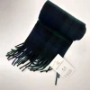 Anti static 100% cashmere plaid shawl long wool scarf for men